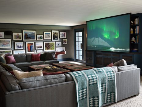 After dinner, gather for movie night and nightcaps in the media room